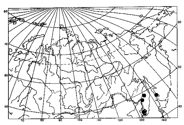 Vespa binghami, distribution map