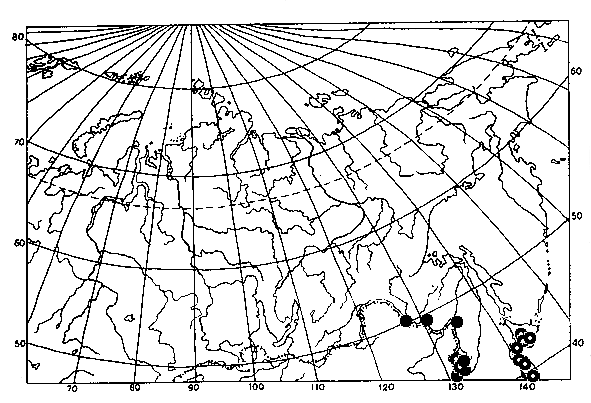 Vespula flaviceps, distribution map