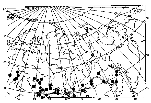 Polistes nimpha, distribution map