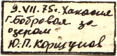 Holotype label, color image