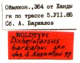 Holotype labels, color image